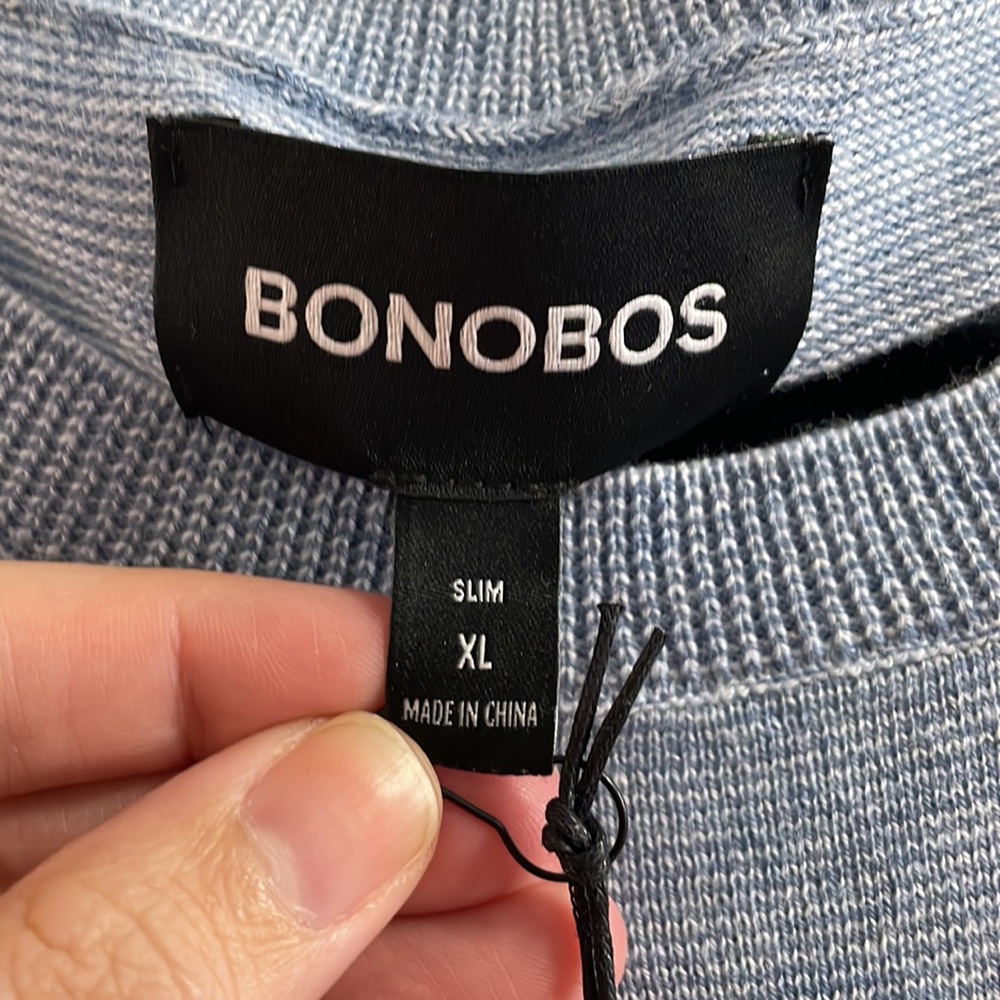 Bonobos Men’s crew sweater - xl slim